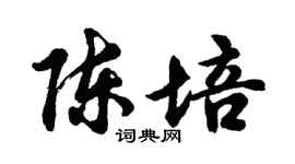 胡问遂陈培行书个性签名怎么写