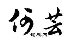 胡问遂何芸行书个性签名怎么写