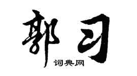 胡问遂郭习行书个性签名怎么写