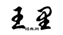 胡问遂王里行书个性签名怎么写