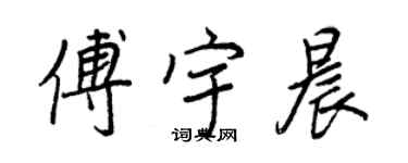 王正良傅宇晨行书个性签名怎么写