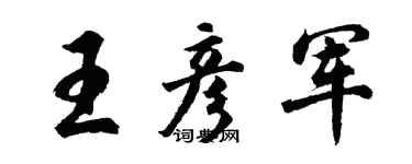 胡问遂王彦军行书个性签名怎么写