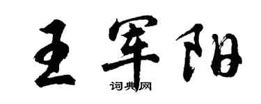 胡问遂王军阳行书个性签名怎么写