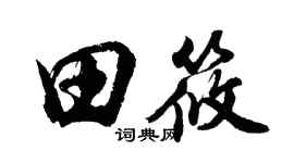 胡问遂田筱行书个性签名怎么写