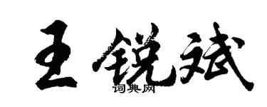 胡问遂王锐斌行书个性签名怎么写