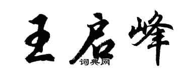 胡问遂王启峰行书个性签名怎么写