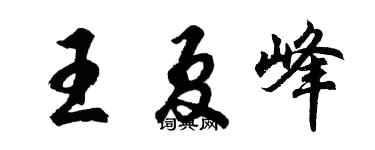 胡问遂王夏峰行书个性签名怎么写