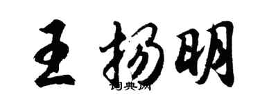 胡问遂王扬明行书个性签名怎么写