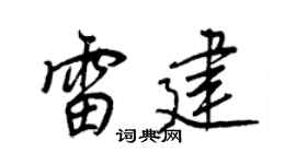 王正良雷建行书个性签名怎么写