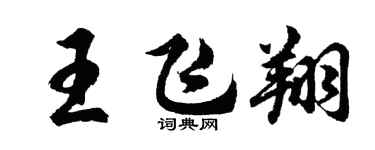 胡问遂王飞翔行书个性签名怎么写