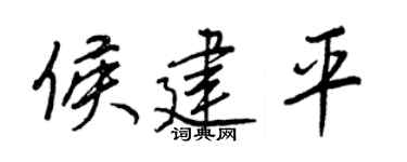 王正良侯建平行书个性签名怎么写