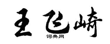 胡问遂王飞崎行书个性签名怎么写