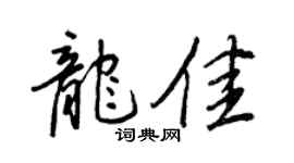 王正良龙佳行书个性签名怎么写