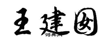 胡问遂王建囡行书个性签名怎么写