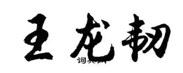 胡问遂王龙韧行书个性签名怎么写