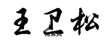 胡问遂王卫松行书个性签名怎么写