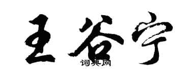 胡问遂王谷宁行书个性签名怎么写