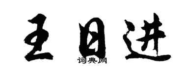 胡问遂王日进行书个性签名怎么写