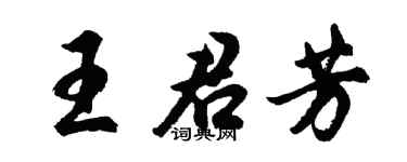 胡问遂王君芳行书个性签名怎么写