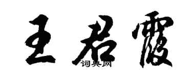 胡问遂王君霞行书个性签名怎么写