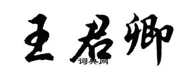 胡问遂王君卿行书个性签名怎么写