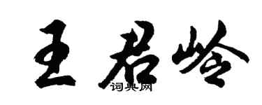 胡问遂王君岭行书个性签名怎么写