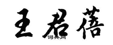 胡问遂王君蓓行书个性签名怎么写