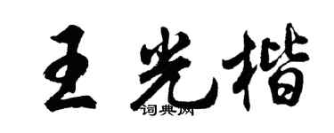 胡问遂王光楷行书个性签名怎么写