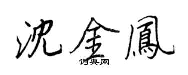 王正良沈金凤行书个性签名怎么写