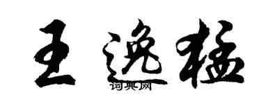 胡问遂王逸猛行书个性签名怎么写