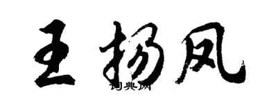 胡问遂王扬凤行书个性签名怎么写