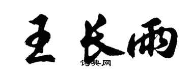 胡问遂王长雨行书个性签名怎么写