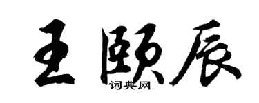 胡问遂王颐辰行书个性签名怎么写