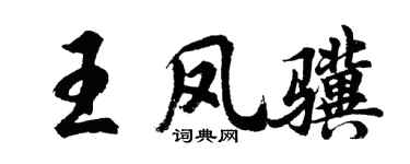 胡问遂王凤骥行书个性签名怎么写