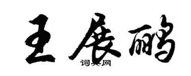 胡问遂王展鹂行书个性签名怎么写