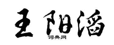 胡问遂王阳滔行书个性签名怎么写