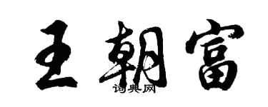 胡问遂王朝富行书个性签名怎么写