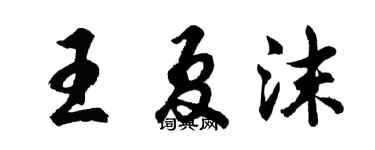 胡问遂王夏沫行书个性签名怎么写