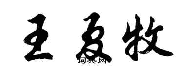 胡问遂王夏牧行书个性签名怎么写