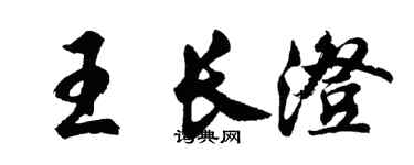 胡问遂王长澄行书个性签名怎么写