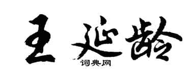 胡问遂王延龄行书个性签名怎么写