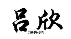 胡问遂吕欣行书个性签名怎么写