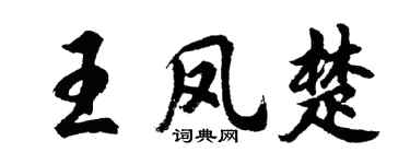 胡问遂王凤楚行书个性签名怎么写