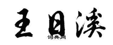 胡问遂王日溪行书个性签名怎么写