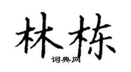 丁谦林栋楷书个性签名怎么写