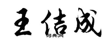 胡问遂王佶成行书个性签名怎么写