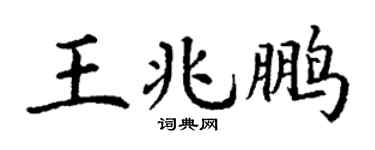 丁谦王兆鹏楷书个性签名怎么写