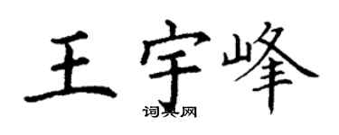 丁谦王宇峰楷书个性签名怎么写