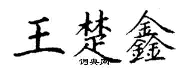 丁谦王楚鑫楷书个性签名怎么写