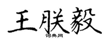 丁谦王朕毅楷书个性签名怎么写